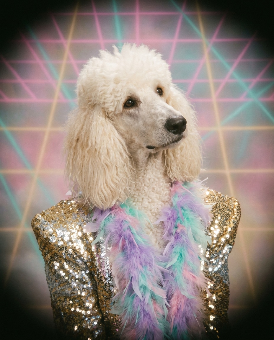 Example of the 1980s Glamour Shot portrait style
