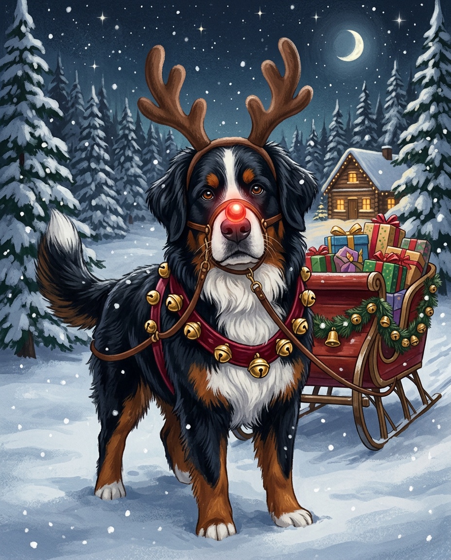Example of the Lead Reindeer portrait style